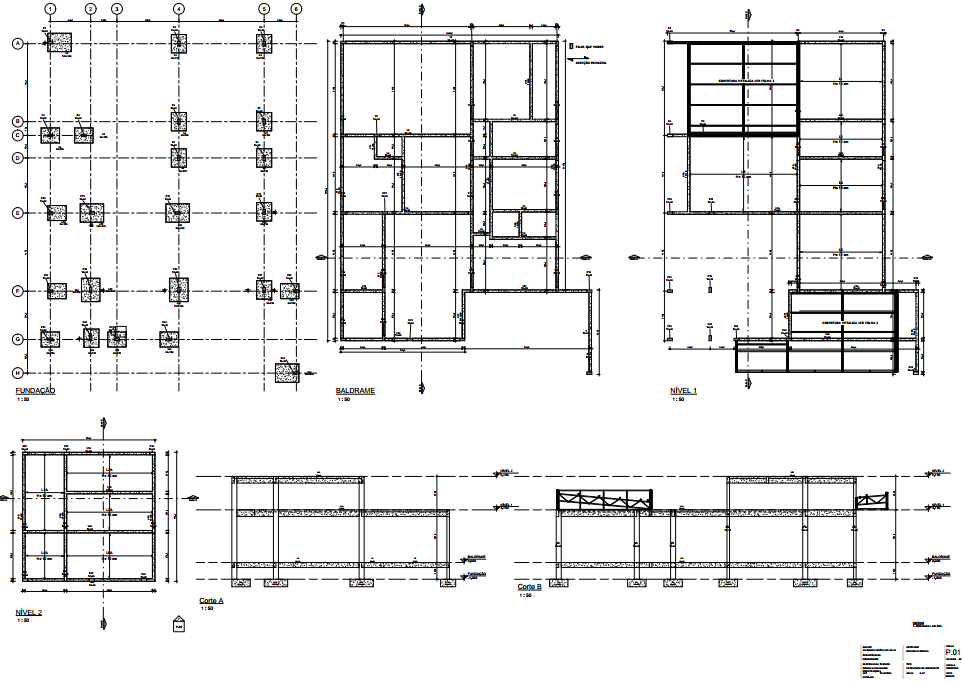 projeto estrutura e concreto metalica residencial template estrutural