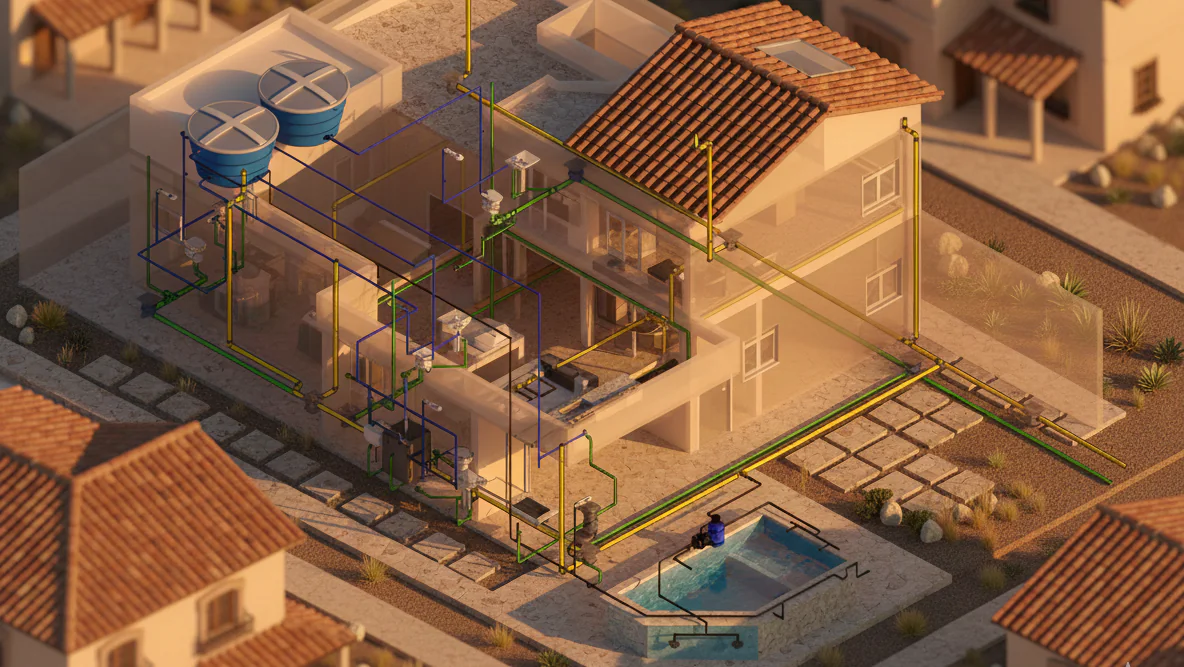 Serviços de engenharia em projetos hidrossanitário 3d e BIM